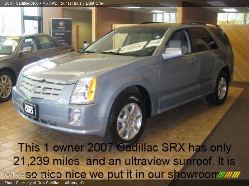 Sunset Blue / Light Gray 2007 Cadillac SRX 4 V6 AWD