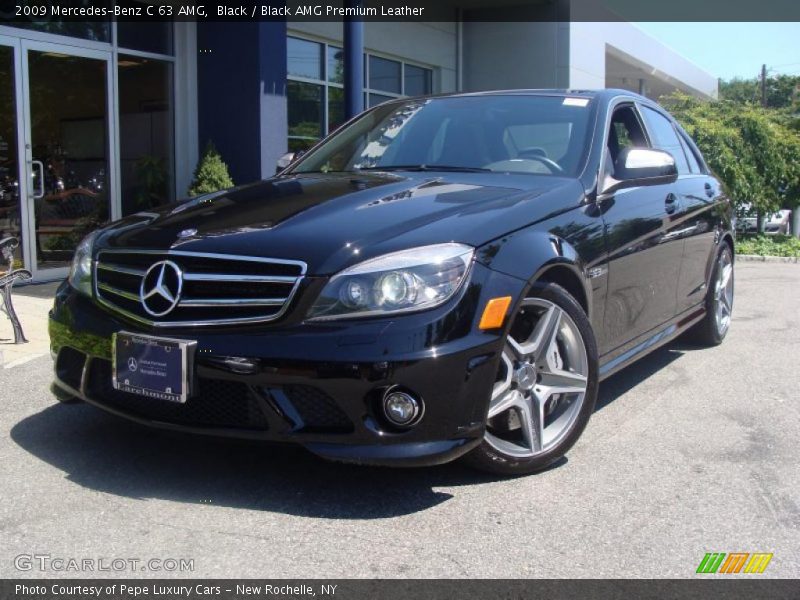 Black / Black AMG Premium Leather 2009 Mercedes-Benz C 63 AMG