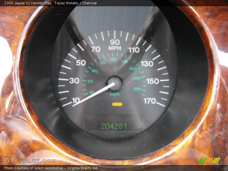 Topaz Metallic / Charcoal 2000 Jaguar XJ Vanden Plas
