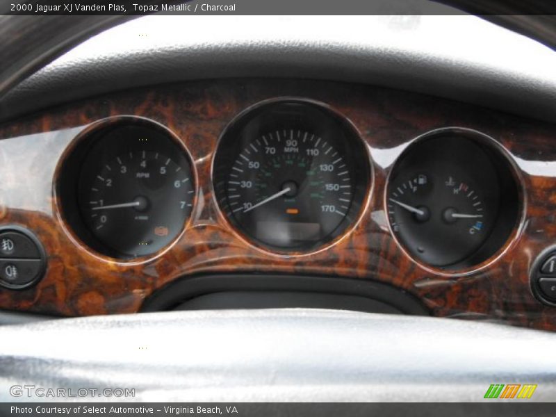 Topaz Metallic / Charcoal 2000 Jaguar XJ Vanden Plas