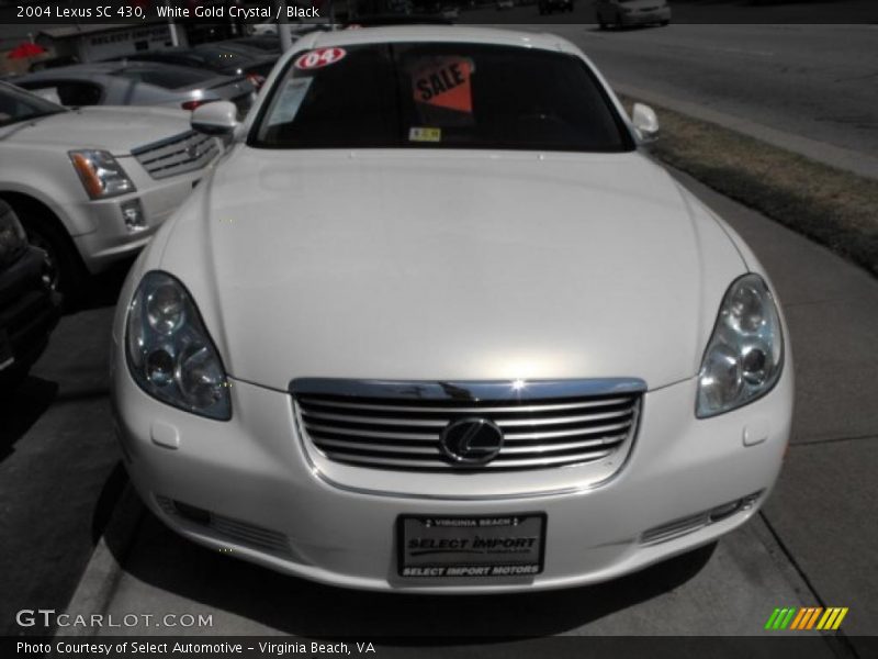 White Gold Crystal / Black 2004 Lexus SC 430
