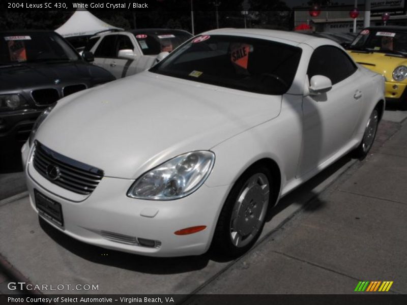 White Gold Crystal / Black 2004 Lexus SC 430