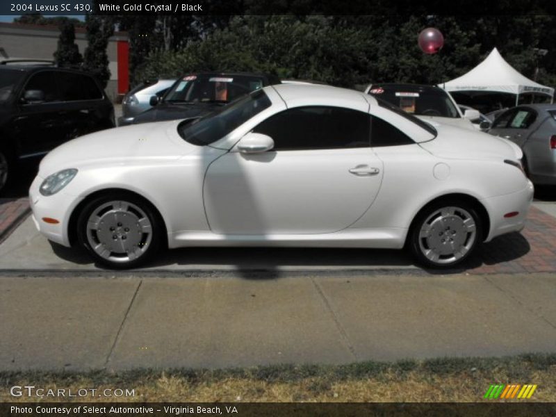 White Gold Crystal / Black 2004 Lexus SC 430