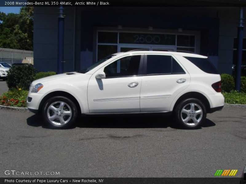 Arctic White / Black 2008 Mercedes-Benz ML 350 4Matic