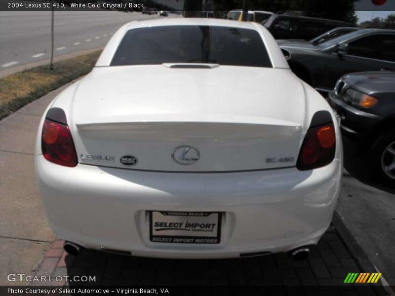 White Gold Crystal / Black 2004 Lexus SC 430