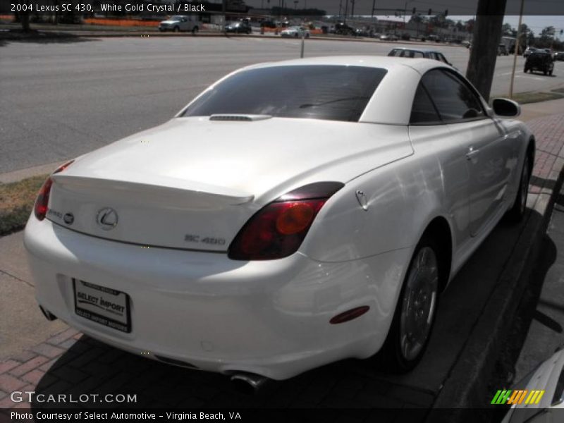 White Gold Crystal / Black 2004 Lexus SC 430
