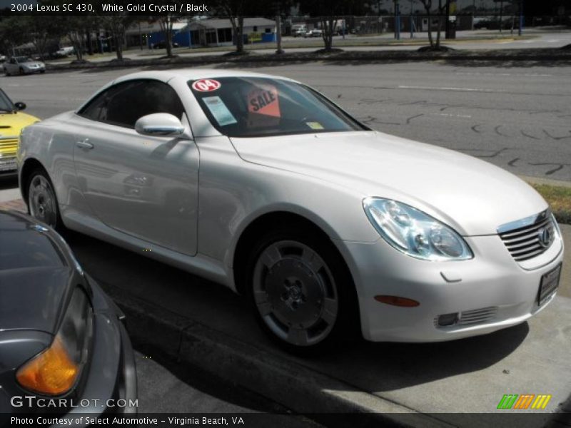White Gold Crystal / Black 2004 Lexus SC 430