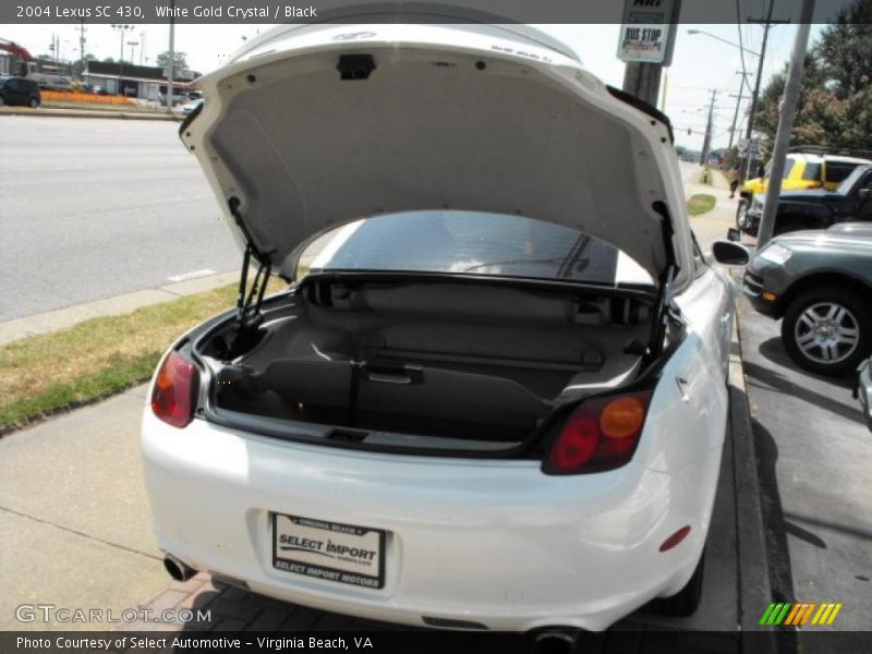 White Gold Crystal / Black 2004 Lexus SC 430