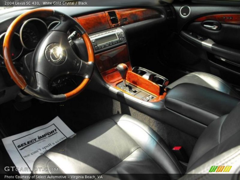 White Gold Crystal / Black 2004 Lexus SC 430