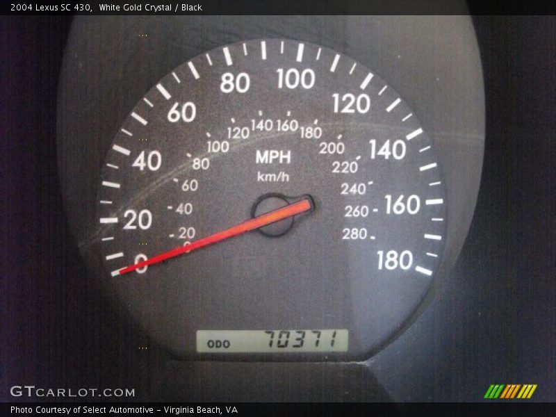 White Gold Crystal / Black 2004 Lexus SC 430