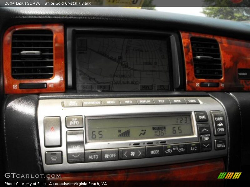 White Gold Crystal / Black 2004 Lexus SC 430