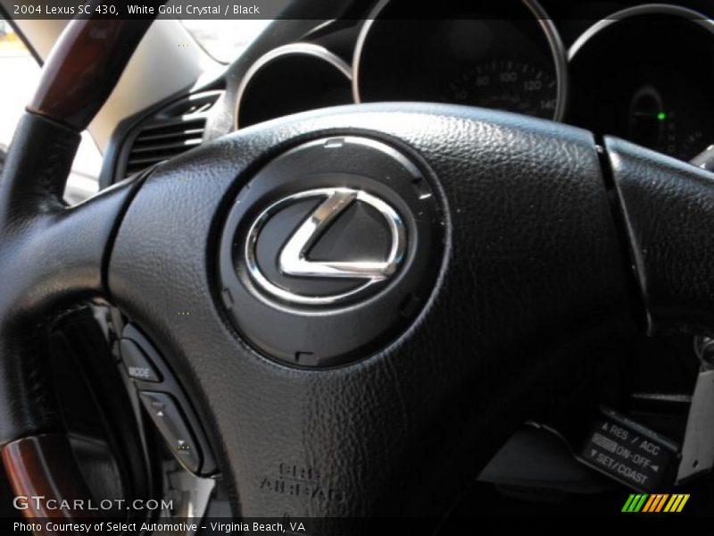 White Gold Crystal / Black 2004 Lexus SC 430