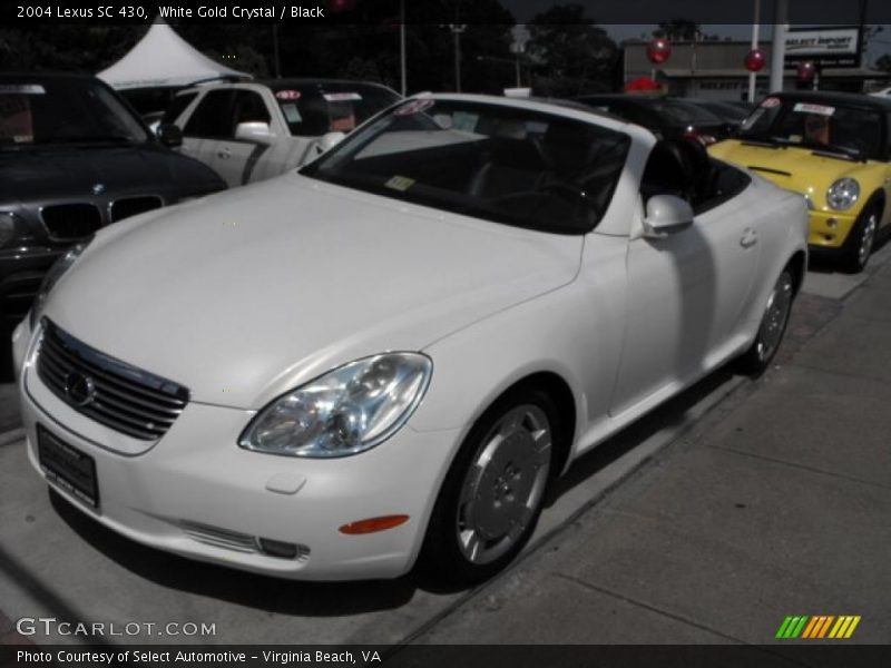 White Gold Crystal / Black 2004 Lexus SC 430