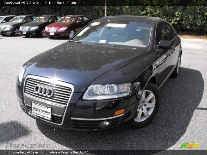 Brilliant Black / Platinum 2006 Audi A6 3.2 Sedan