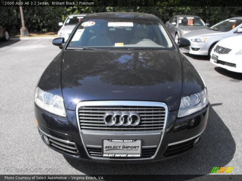 Brilliant Black / Platinum 2006 Audi A6 3.2 Sedan