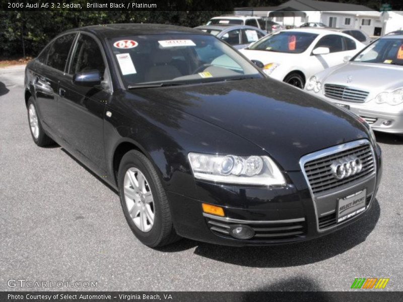 Brilliant Black / Platinum 2006 Audi A6 3.2 Sedan