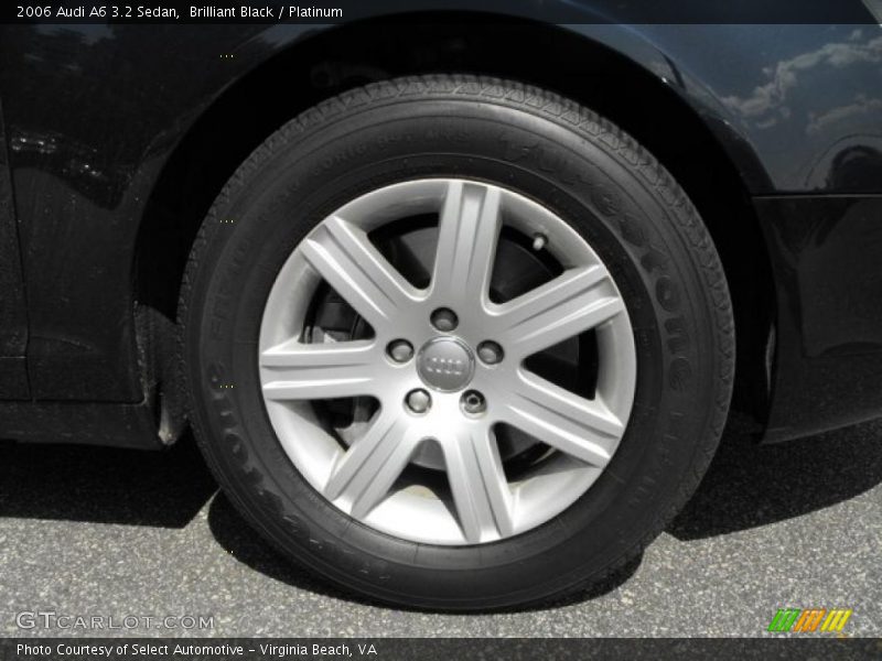 Brilliant Black / Platinum 2006 Audi A6 3.2 Sedan