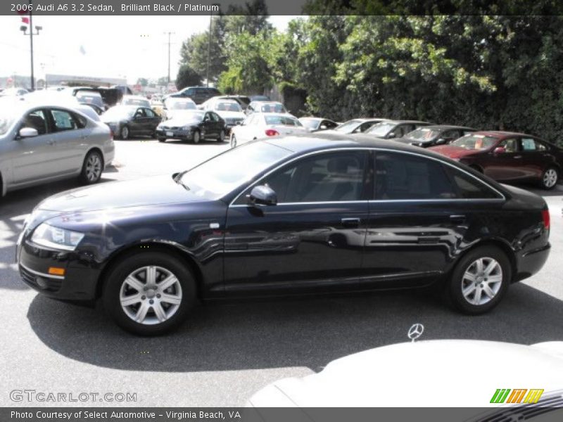 Brilliant Black / Platinum 2006 Audi A6 3.2 Sedan