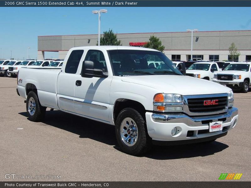 Summit White / Dark Pewter 2006 GMC Sierra 1500 Extended Cab 4x4