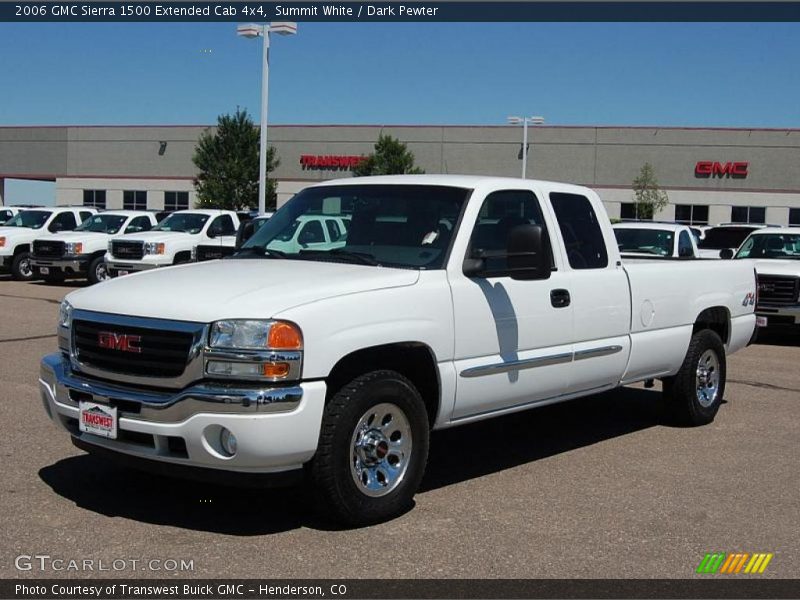 Summit White / Dark Pewter 2006 GMC Sierra 1500 Extended Cab 4x4