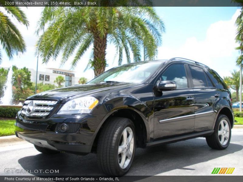 Black / Black 2008 Mercedes-Benz ML 350 4Matic