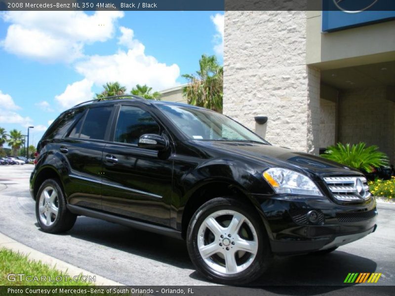 Black / Black 2008 Mercedes-Benz ML 350 4Matic