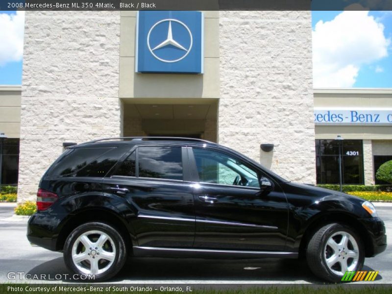 Black / Black 2008 Mercedes-Benz ML 350 4Matic