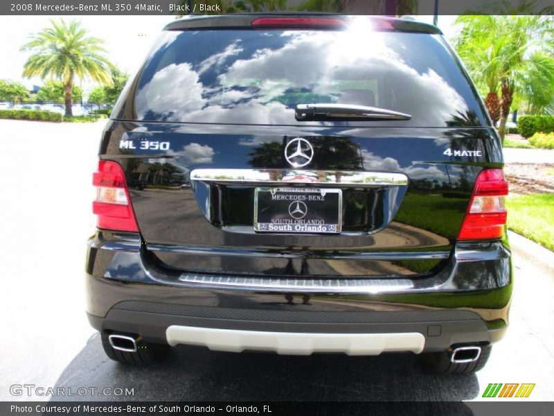 Black / Black 2008 Mercedes-Benz ML 350 4Matic