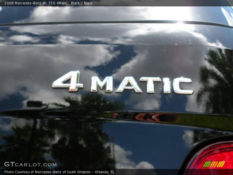 Black / Black 2008 Mercedes-Benz ML 350 4Matic
