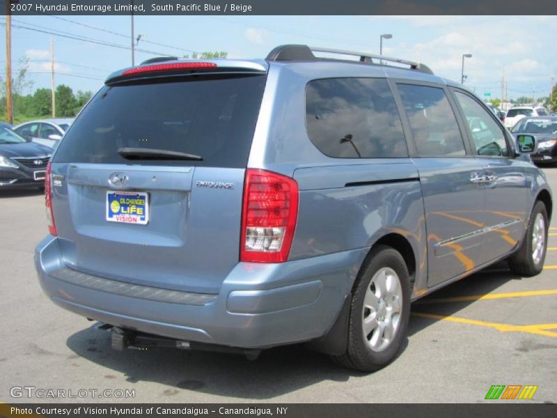 South Pacific Blue / Beige 2007 Hyundai Entourage Limited