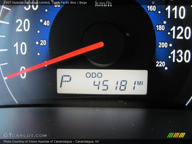 South Pacific Blue / Beige 2007 Hyundai Entourage Limited
