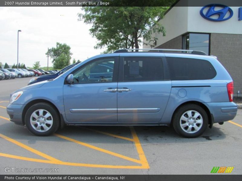 South Pacific Blue / Beige 2007 Hyundai Entourage Limited