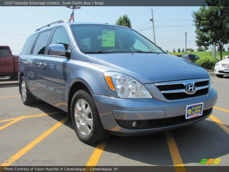 South Pacific Blue / Beige 2007 Hyundai Entourage Limited