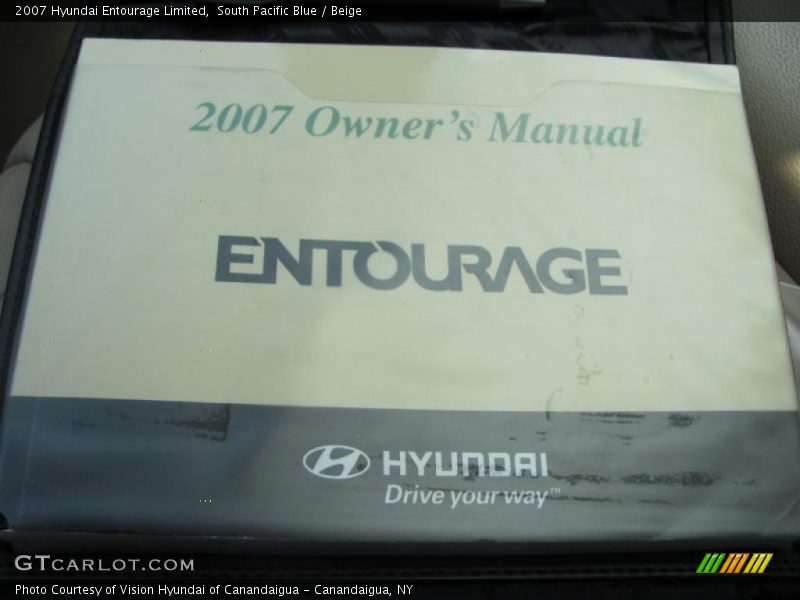 South Pacific Blue / Beige 2007 Hyundai Entourage Limited