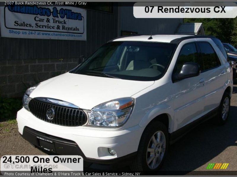 Frost White / Gray 2007 Buick Rendezvous CX