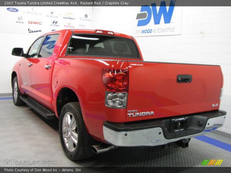 Radiant Red / Graphite Gray 2007 Toyota Tundra Limited CrewMax 4x4
