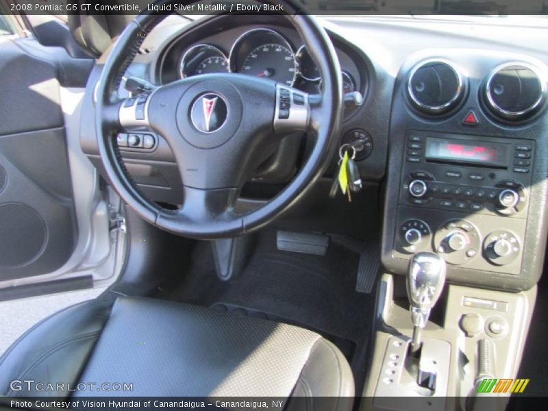 Liquid Silver Metallic / Ebony Black 2008 Pontiac G6 GT Convertible