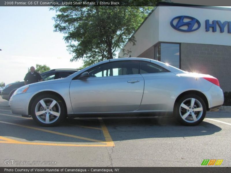 Liquid Silver Metallic / Ebony Black 2008 Pontiac G6 GT Convertible
