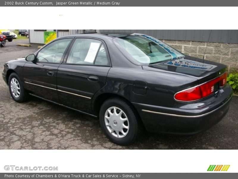 Jasper Green Metallic / Medium Gray 2002 Buick Century Custom