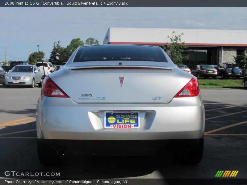 Liquid Silver Metallic / Ebony Black 2008 Pontiac G6 GT Convertible
