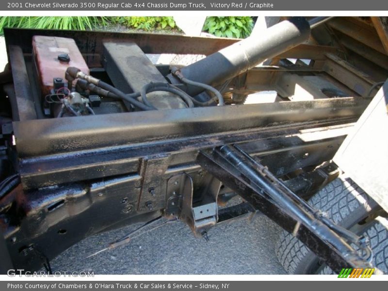 Victory Red / Graphite 2001 Chevrolet Silverado 3500 Regular Cab 4x4 Chassis Dump Truck