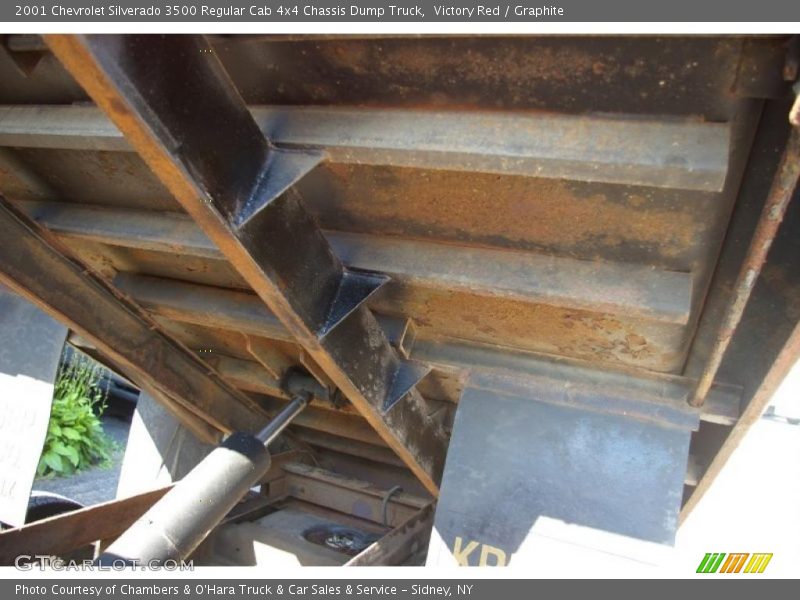 Victory Red / Graphite 2001 Chevrolet Silverado 3500 Regular Cab 4x4 Chassis Dump Truck