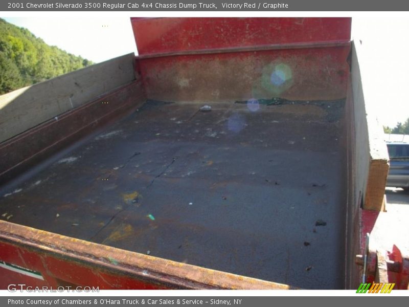 Victory Red / Graphite 2001 Chevrolet Silverado 3500 Regular Cab 4x4 Chassis Dump Truck