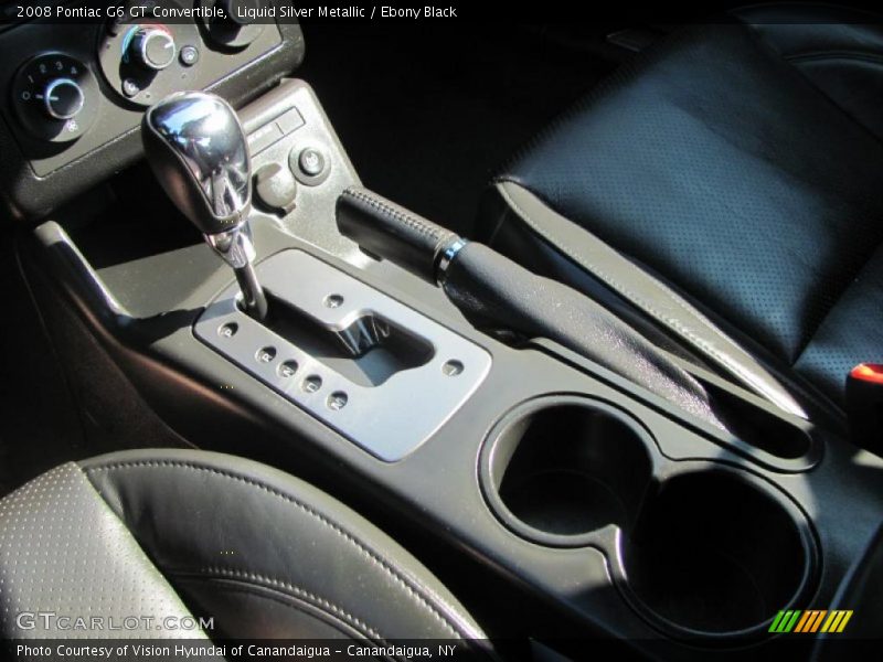 Liquid Silver Metallic / Ebony Black 2008 Pontiac G6 GT Convertible