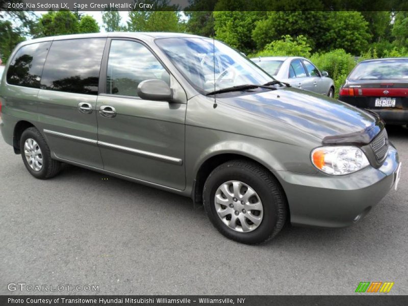 Sage Green Metallic / Gray 2005 Kia Sedona LX