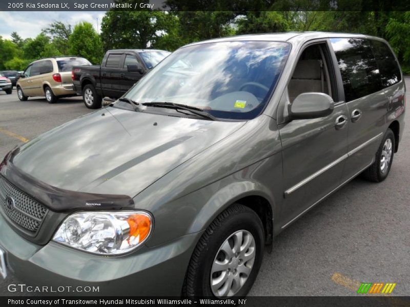 Sage Green Metallic / Gray 2005 Kia Sedona LX