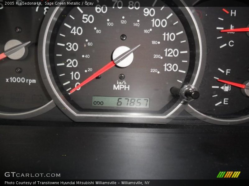 Sage Green Metallic / Gray 2005 Kia Sedona LX