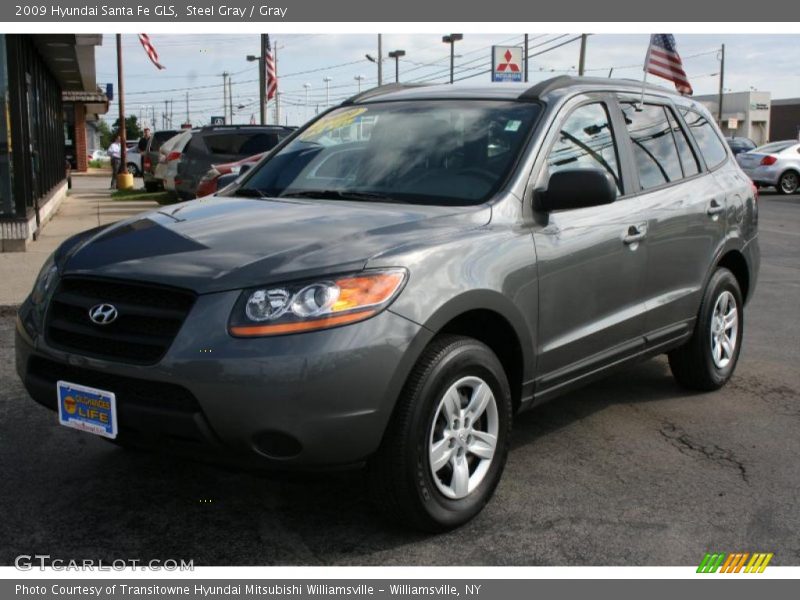 Steel Gray / Gray 2009 Hyundai Santa Fe GLS