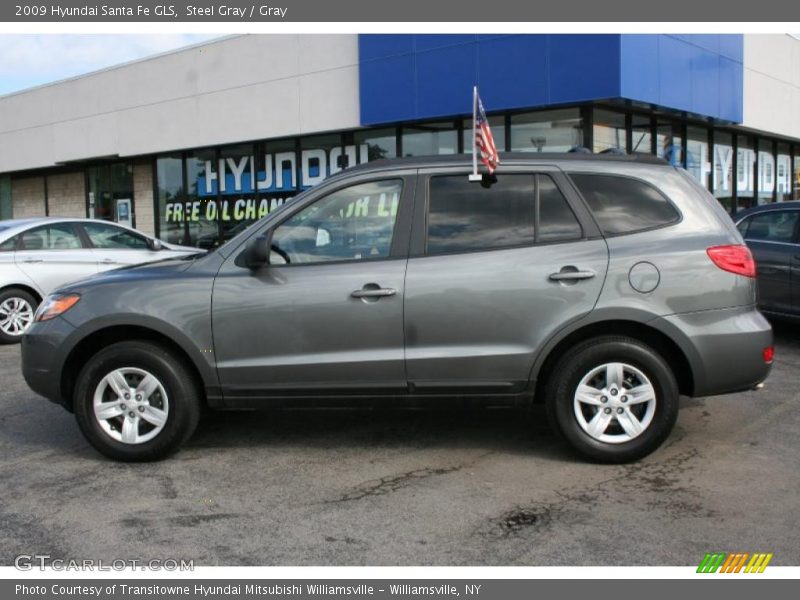 Steel Gray / Gray 2009 Hyundai Santa Fe GLS