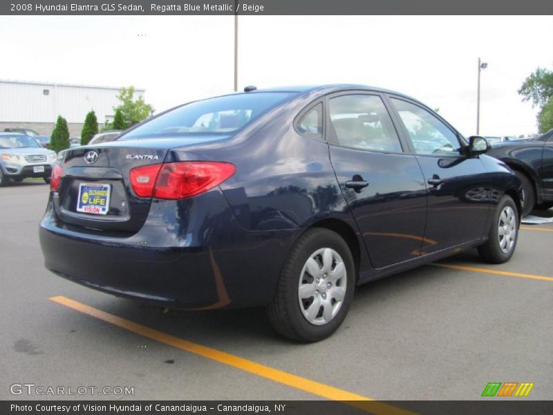 Regatta Blue Metallic / Beige 2008 Hyundai Elantra GLS Sedan